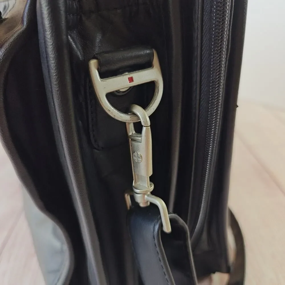 Vintage 90s U.S. Luggage NY leather expandable briefcase/laptop travel bag